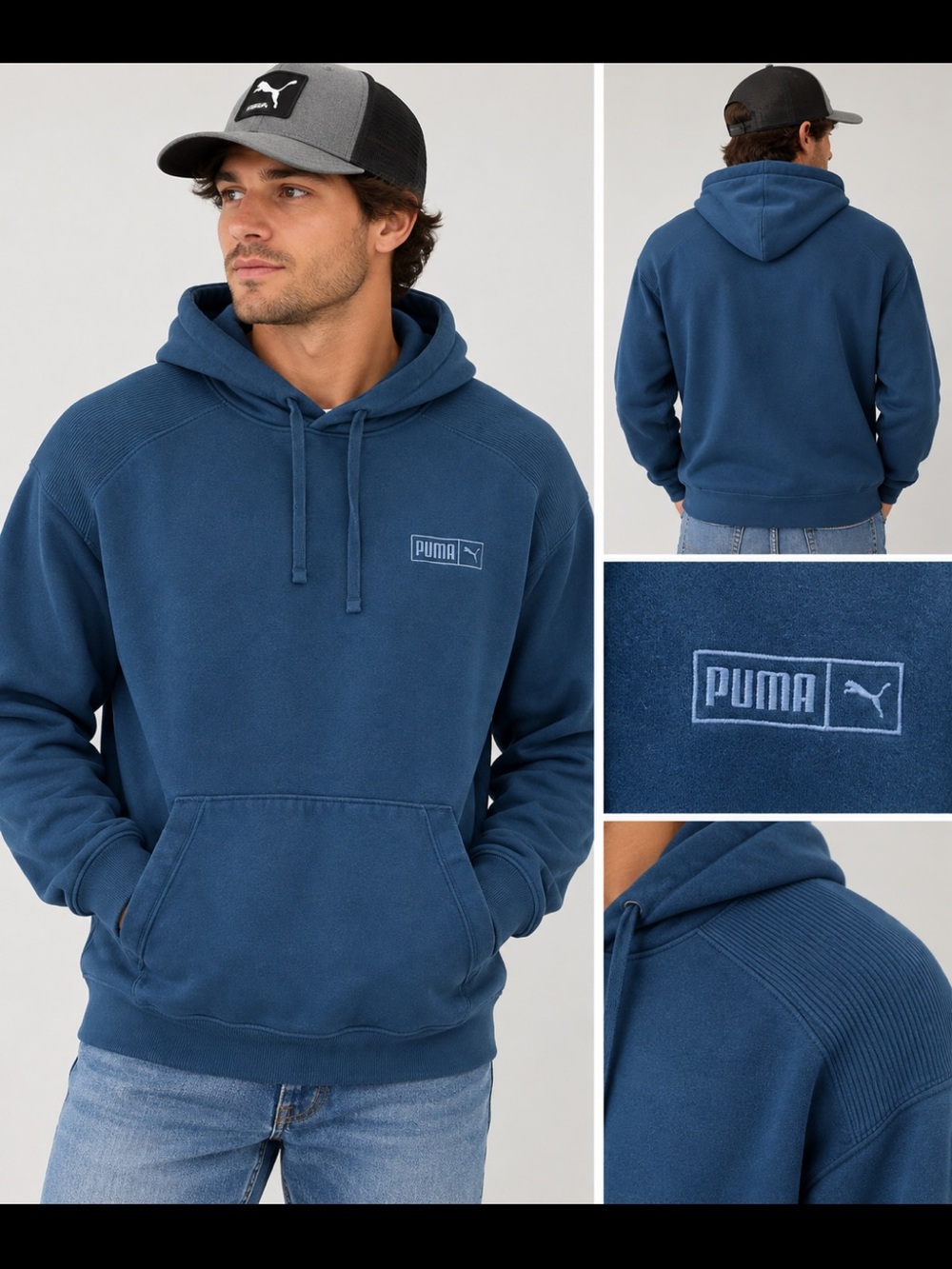 Puma Men’s Navy Blue Pullover Hoodie